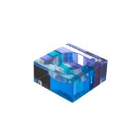 2.5 pouces vert bleu Lucite fort magnétique bougie autocollant personnalisé aimant acrylique bougeoirs pour bougies chauffe-plat