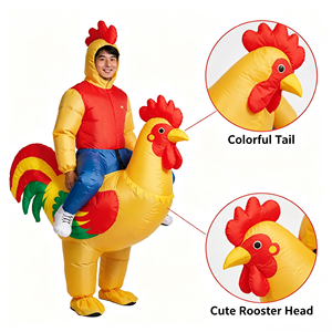 Costume de coq gonflable, tenue de mascotte de poulet de ferme pour festival agricole, fête foraine, défilé en plein air - Product Image 4