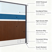 Poste de travail moderne pour une place, bureau d'ordinateur en bois avec armoire de rangement, mobilier de bureau durable écologique