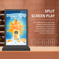 2K FHD Win Android System Tablet-top Advertising Player Desk Base Double-sided Touch Screen Menu Board pour Restaurant/Fast Food
