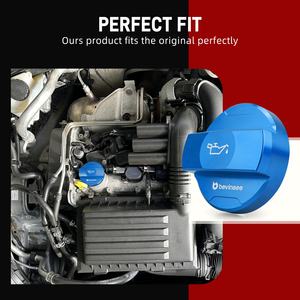 BEVINSEE Tappo Serbatoio Olio CNC per <span class=keywords><strong>Volkswagen</strong></span> MK5 MK6 MK7 MK8, Kit Tappi Benzina per Audi A1 A3, Kit Sostituzione Tappo Olio - Product Image 6