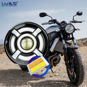 Fari LED RGB Universali da 7 Pollici in Lega di Alluminio per Moto Fuoristrada, <span class=keywords><strong>Occhio</strong></span> d'<span class=keywords><strong>Angelo</strong></span> Anteriore 12V, Nuovi per Parti Renegade 2015-2021 - Product Image 1