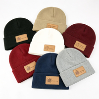 Bonnet de ski unisexe en acrylique de qualité supérieure, style streetwear, personnalisable avec logo 3D brodé, bord côtelé, idéal pour l'hiver et les sports d'hiver