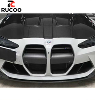 Lèvre de calandre M Performance en fibre de carbone sèche, style V, pour BMW G80 G81 M3 G82 G83 M4, finition haute brillance époxy