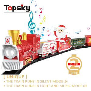 Ensemble de jouets de <span class=keywords><strong>train</strong></span> électrique à assembler soi-même, <span class=keywords><strong>train</strong></span> électrique en plastique <span class=keywords><strong>pour</strong></span> enfants, voie ferrée alimentée par batterie, jouets à fente en matériau PC, cadeaux de Noël - Product Image 3