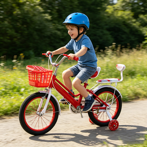 Vélo Enfant Monovitesse à Cadre Acier en Promotion, 12-20 Pouces, avec Roues d'Apprentissage, Garçons Filles, <span class=keywords><strong>Frein</strong></span> à Disque en Alliage d'Aluminium - Product Image 1