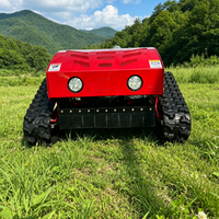 Tondeuse robot professionnelle industrielle sans fil à chenilles en caoutchouc, moteur essence 4 temps 1500W, économique, pour jardin familial