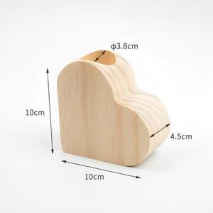 Manufacture Hot-Selling Solid Wood Heart-Shaped <b>Candle</b> Holder Stand Atmosphere Polished Finish Home Decor Gift - Product Image 2