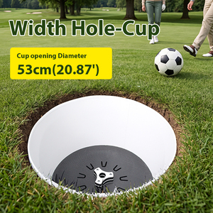 <span class=keywords><strong>Footgolf</strong></span> Green Cup mit Holzabdeckung, 53 cm breite Öffnung, Anti-Bounce für Fußball-Golfplätze - Product Image 2