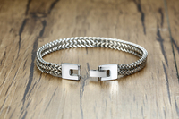 Nouveautés Bracelet en maille chaîne de quille en acier inoxydable pour homme Bijoux argentés avec placage or Cadeau tendance pour homme et femme