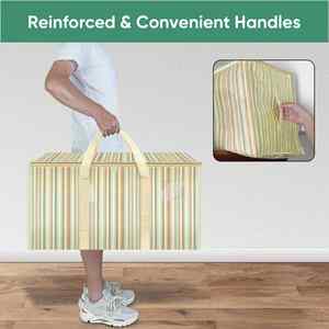 Bolsas de Almacenamiento Extra Grandes, Bolsas de Mudanza Resistentes con Cierre y Asas Reforzadas, Bolsa de Viaje Plegable Grande - Product Image 4