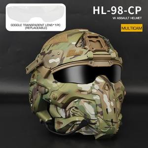 Helm HL-98, headset komunikasi bawaan, helm pesta dengan kipas masker wajah penuh - Product Image 3