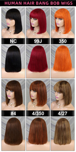 Parrucca Bob 180% Naturale Nera Completamente Realizzata a Macchina con Frangia Piatta Spessa, 100% Capelli Umani Veri, Design Senza Colla per lo Styling Quotidiano Femminile - Product Image 3