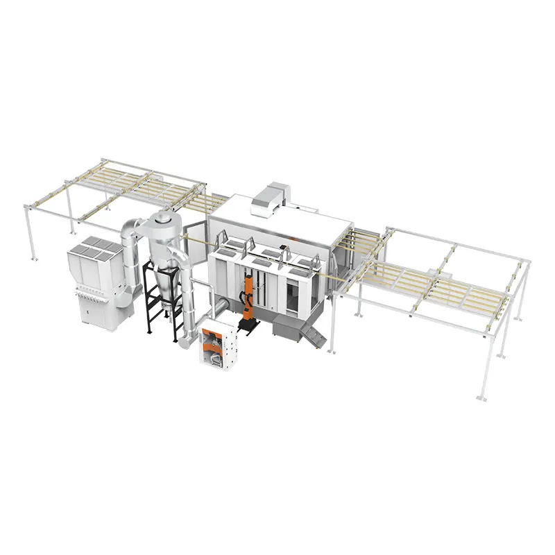Ligne de revêtement en poudre semi-automatique pour meubles métalliques