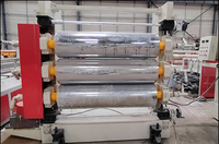 Ligne de production de panneaux muraux 3d pvc uv artificiel imitation marbre d'occasion feuilles machine d'extrusion