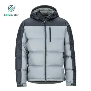 Enerup 핫 세일 후드 두꺼운 방풍 호흡기 자켓 겨울 코트 남성 700 채우기 재활용 절연