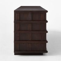 Commode de rangement en bois FERLYLarge avec 4 tiroirs, meuble de rangement multifonctionnel pour entrée ou salon