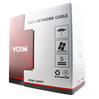 Câble Ethernet UTP Cat6 0,57 CCA Cuivre Intérieur Testé Non Blindé 4 Paires Torsadées 305m Rouleau de Câble Réseau