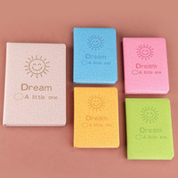 Carnet de notes A5 pour exercices d'étudiant, 80 feuilles avec logo personnalisé couverture souple recyclable en cuir PU couverture rigide spirale journal scolaire