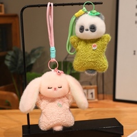 Jouets en peluche mini animaux mignons (chat, capybara, chien, raton d'Amérique, koala), porte-clés en peluche personnalisés, fabricant de sacs en peluche moelleux