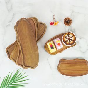 Bandeja de madera de acacia Autonomy con forma de nube, diseño irregular para servir postres, café, té, uso doméstico, ocasiones de cumpleaños - Product Image 5