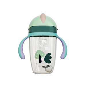 Gobelet <span class=keywords><strong>d</strong></span>'<span class=keywords><strong>apprentissage</strong></span> pour bébé en PCT de haute qualité personnalisé avec dessin animé, sans BPA, gobelet à bec de canard, gobelet à paille de 300 ml pour les bébés de 6 <span class=keywords><strong>mois</strong></span> et plus - Product Image 6