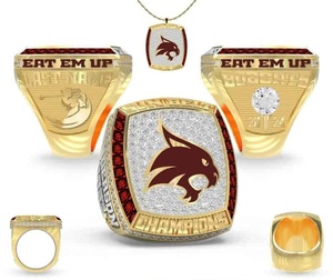 2026 Custom Rose Gold Plated Alloy Football Basketball Baseball Sports Usssa Championship <b>Rings</b> - Product Image 1