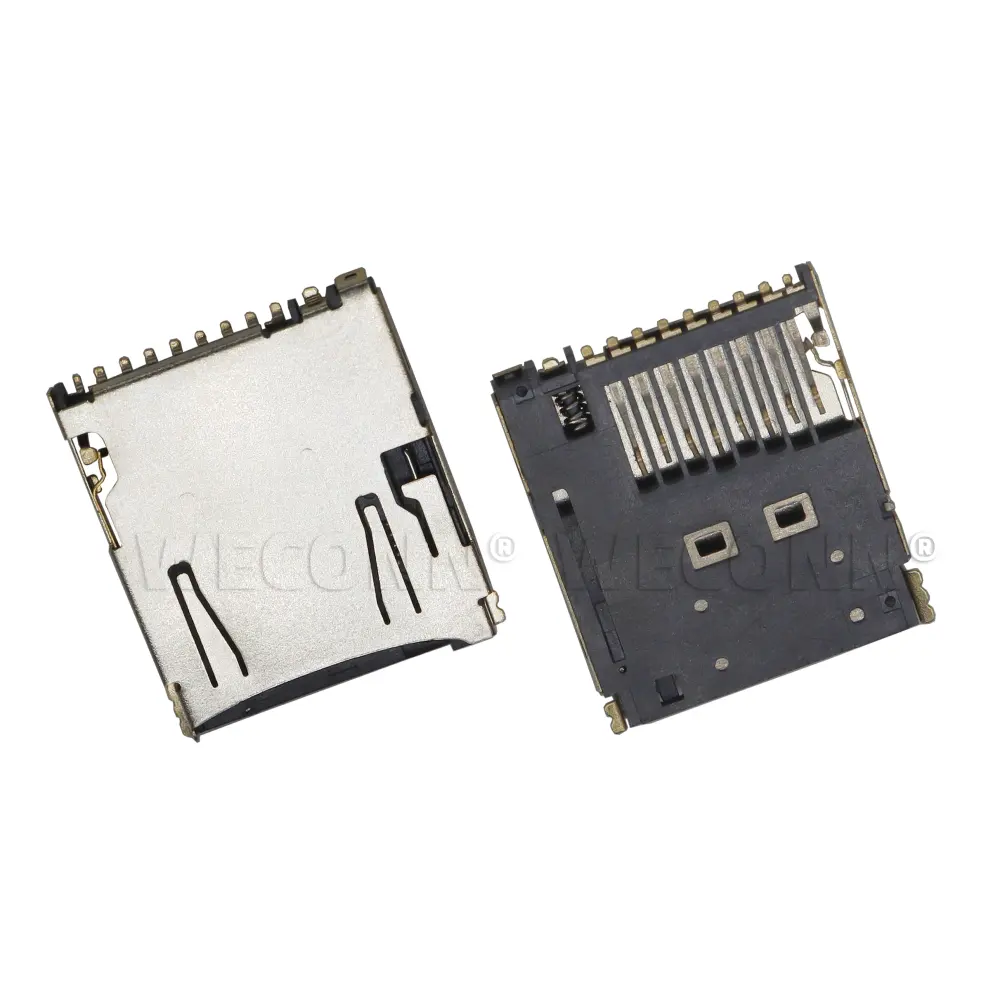 High quality PCB board to board smart card connector Micro SD Card 10P Female SMT TF card connector
