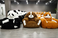 Fauteuil-canapé gonflable pliable en forme de personnage de dessin animé, peluche chat panda, ours en peluche, mobilier de salon, lit animal, canapé