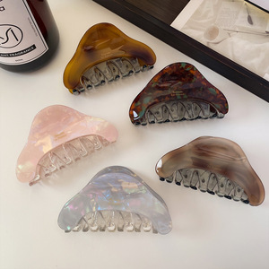 Pince à cheveux semi-circulaire en acétate, pinces à cheveux néon tendance pour femmes, pinces à cheveux incassables et solides pour cheveux épais - Product Image 2