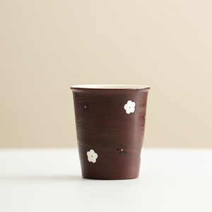 XUANHUI Tazza da Tè in Ceramica Porcellana Stile Vintage di Lusso, Design Retrò con Foglie Rosse di Biancospino, Decorazione Floreale Dipinta a Mano, per Kung Fu - Product Image 6