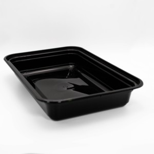 Boîte de rangement alimentaire en plastique rectangulaire pour micro-ondes, 28 oz, à emporter, boîte à lunch - Product Image 1