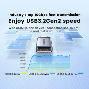 UGREEN adaptor PVC, <span class=keywords><strong>USB</strong></span>-<span class=keywords><strong>C</strong></span>/M ke <span class=keywords><strong>USB</strong></span> 2.0A/F <span class=keywords><strong>OTG</strong></span> bahan aluminium yang dicetak - Product Image 2