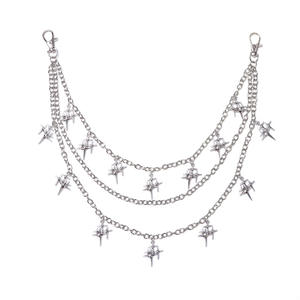 Chaîne de taille tendance étoile scintillante, chaîne de corps multicouche en métal pour usage quotidien, accessoire de mode en alliage de zinc - Product Image 5