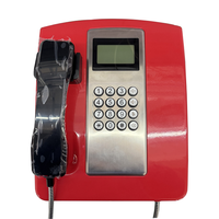 Téléphone public de campus scolaire en acier laminé avec système RFID, communication IP, analogique et 4G, durable, uniquement pour l'appel.