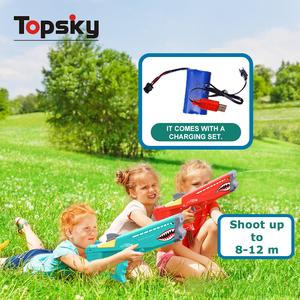 Più recente vendita calda estate giochi all'aperto potente elettrico squalo pistola ad acqua giocattolo per bambini pistola ad acqua Blaster tiro spiaggia piscina giocattoli - Product Image 5