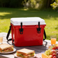 Glacière isotherme moderne personnalisable avec logo, en PE, portable et réutilisable, 20L, avec poignée métallique, sécurisée pour les aliments, conservation de la glace pendant 5 jours