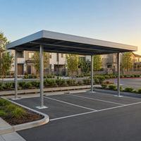 Système de carport solaire en alliage d'aluminium étanche pour entrepôt, montage au sol, pour application d'énergie solaire domestique