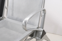Chaises d'attente en acier médical pour hôpital et clinique, utilisées pour les patients, chaise d'attente à 3 places pour salle d'attente