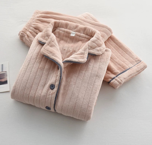 Custom Winter Wome <strong>Pyjamas</strong> Warm <strong>Fleece</strong> Flannel Fabric <strong>Super</strong> <strong>Soft</strong> Pajamas - Product Image 4
