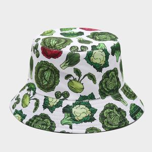 Nouvelle Collection Printemps-Été 2025 – Chapeau Bob Réversible Imprimé Floral Légumes Tendance pour Femme et Homme – Protection Solaire Extérieure - Product Image 5