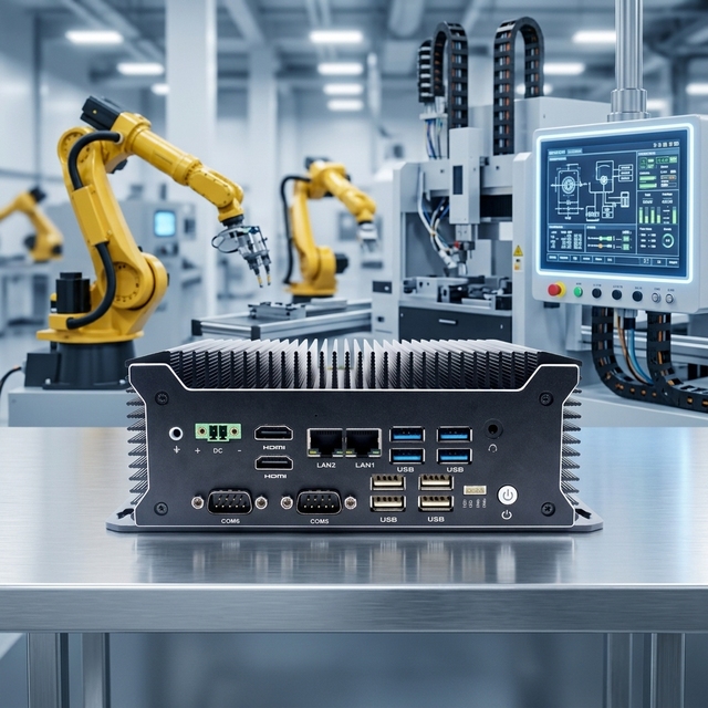 Industrial Mini PC I3/i5/i7 12thCPU 8USB2HDFanless Embedded PC for Machine Vision Monitoring System