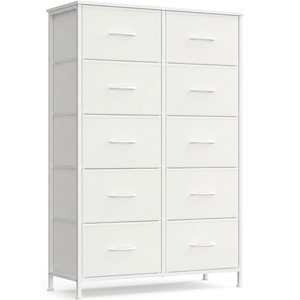 <b>White</b> 10-Drawer <b>Dresser</b> Freestanding Minimalist Design for Bedroom Storage - Product Image 1