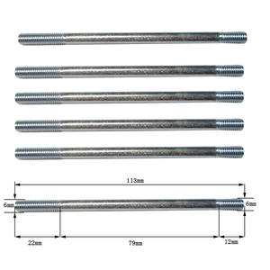 Vis à double extrémité pour générateur essence/diesel, 6 mm d'épaisseur, 113 mm de long, support de couvercle arrière, axe, pièces et accessoires de générateur - Product Image 3