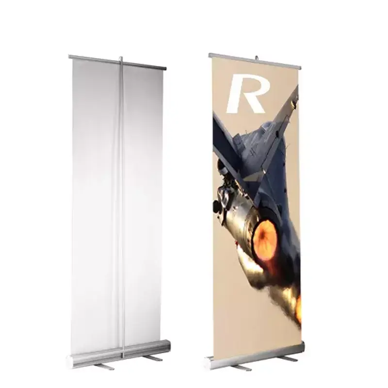 Tentoonstellingsdisplay Bannerstand Voor Lobby Aluminium Oprolstandaard 85X200Cm