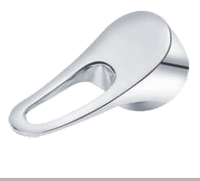 Robinet de cuisine moderne de haute qualité en alliage de zinc chromé, poignée durable, accessoire à poignée unique