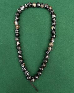 Grosir 18Mm Kuno Tibet Hitam <span class=keywords><strong>Dzi</strong></span> Beads Antik Putaran Tibet Agate Kalung untuk Membuat Perhiasan - Product Image 4