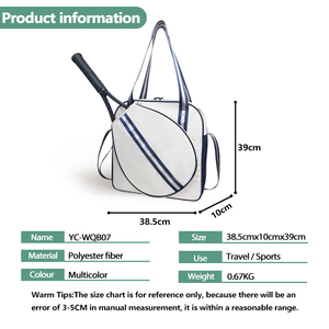 <span class=keywords><strong>Sac</strong></span> à dos avec logo personnalisé sacs de tennis raquettes polyester <span class=keywords><strong>sac</strong></span> à dos de sport de plage en plein air pour tennis <span class=keywords><strong>sac</strong></span> de raquette de badminton pour femmes - Product Image 5