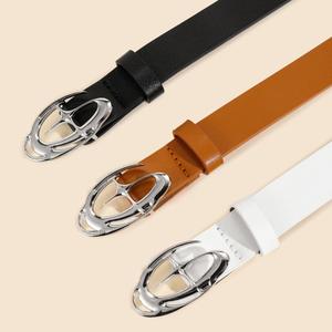 Cinturón de Cuero Sintético PU de Diseño Vintage, Delgado y Moderno, con Hebilla en Forma de Estrella, Venta al Por Mayor 2025 - Product Image 4