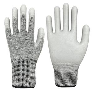 قفازات عمل آمنة مقاومة للقطع بشاشة لمس، مصنوعة من البولي يوريثين المطلي على راحة اليد، متوافقة مع معايير ANSI A5 وEN388 4X43E، مصنوعة من مادة HPPE 13G، بسعر مخفض من المصنع - Product Image 2